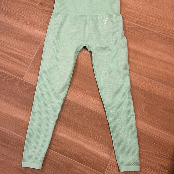 Gymshark Vital Seamless Leggings in Lime Green - Picture 2 of 6